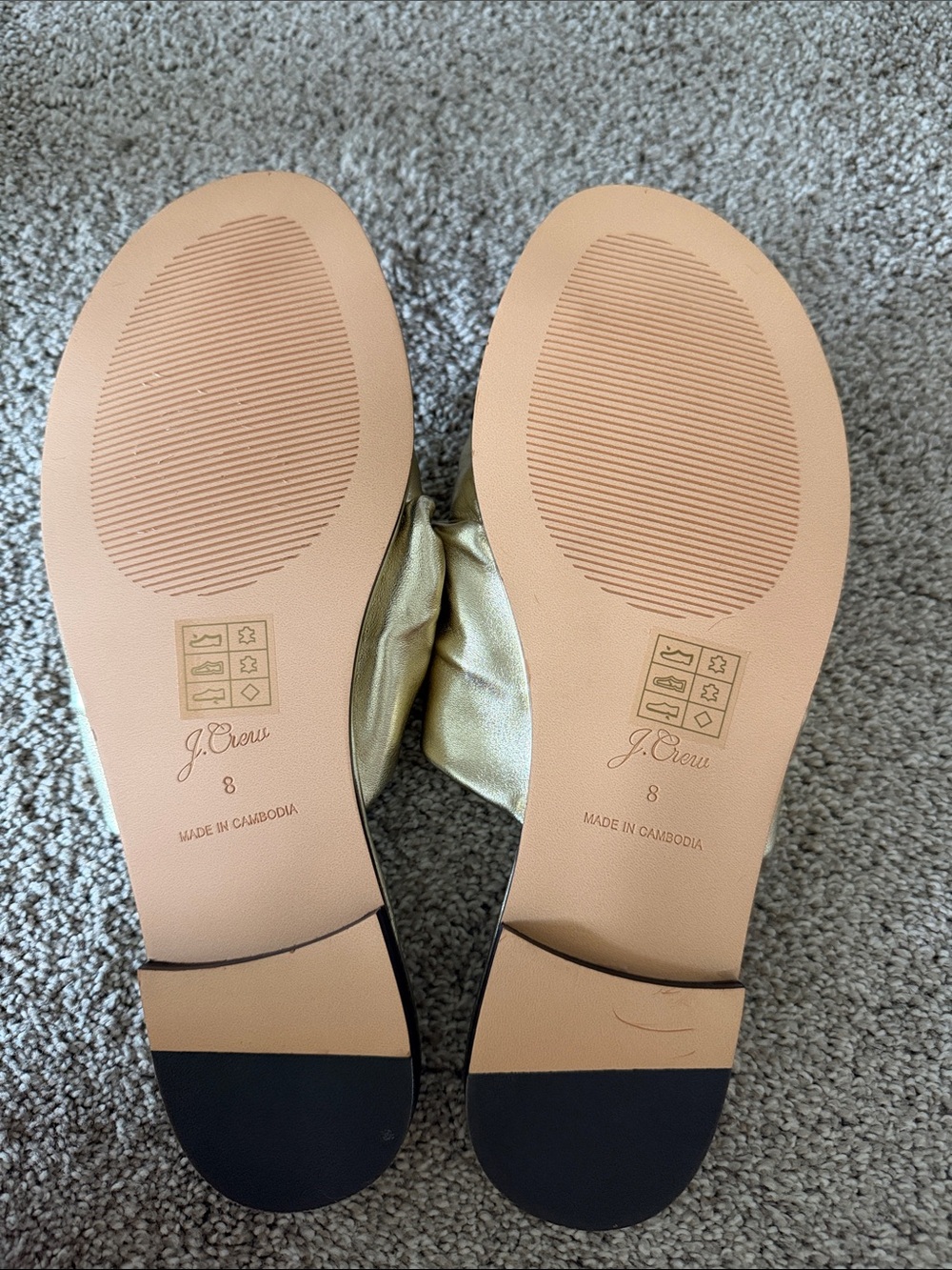 J. Crew Metallic Gold Knotted Sandals - Picture 2 of 2